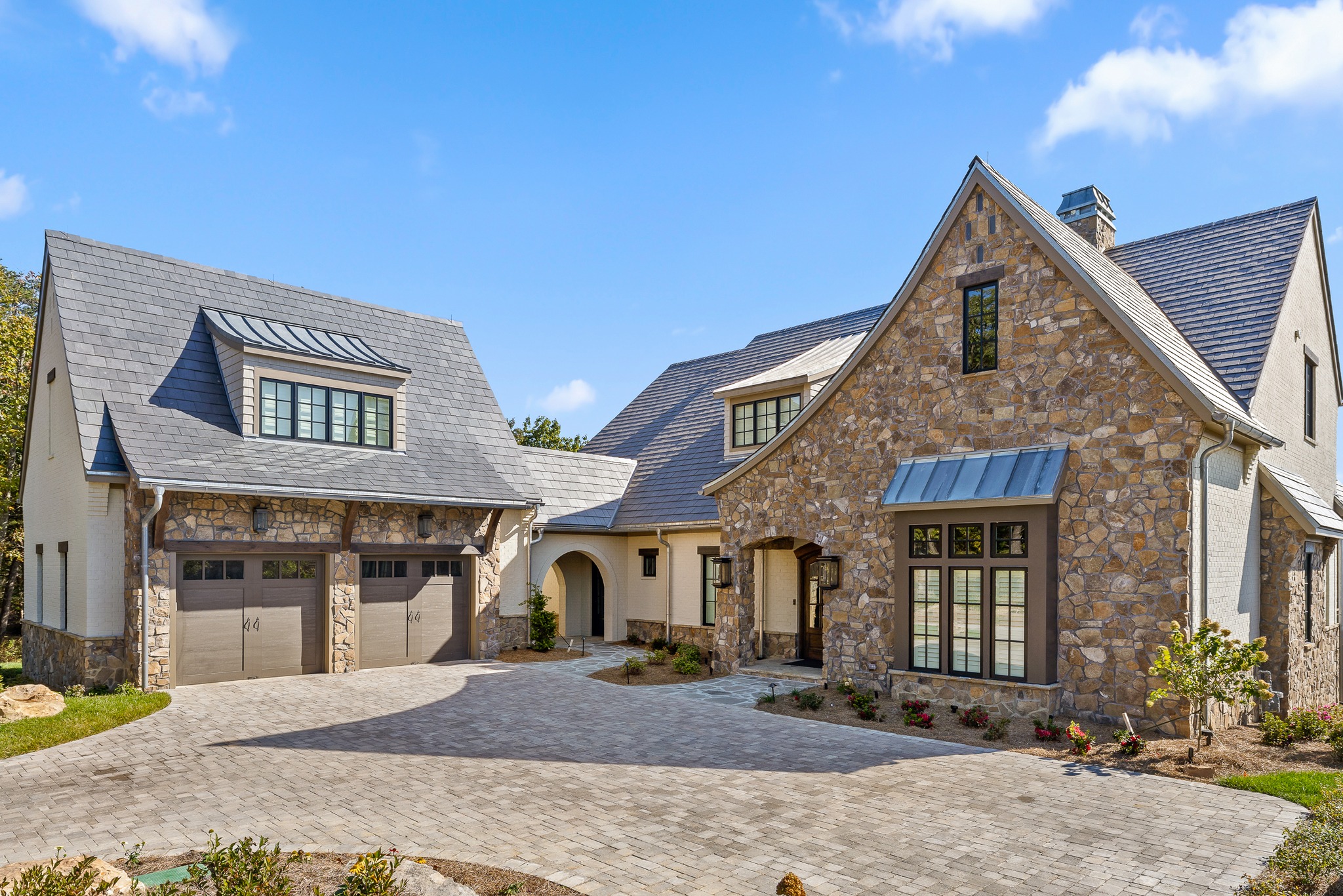 Stone and stucco custom home